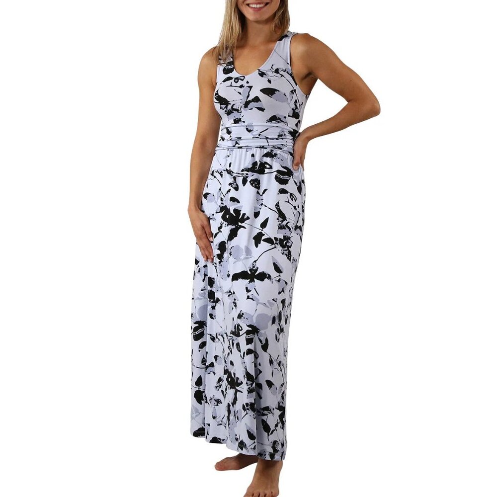 UV Skinz Women's V-Neck Maxi Dress Limited Color: Shadow Ivy XL